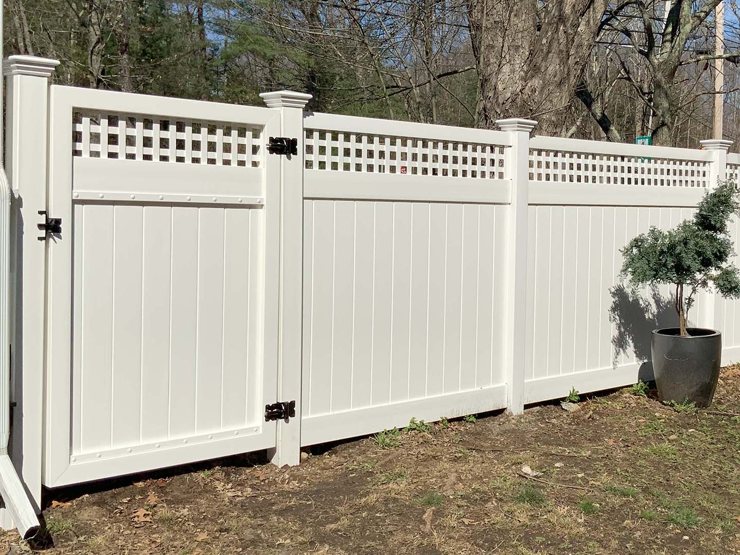 Vinyl fence project completed by Imperial Fence in the Merrimack Valley, Massachusetts