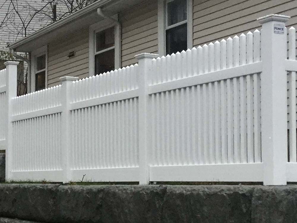 Vinyl fence project completed by Imperial Fence in the Merrimack Valley, Massachusetts