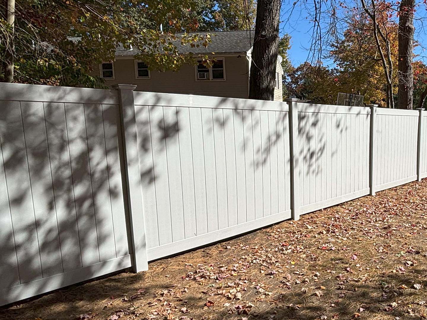 Vinyl fence installation completed in the Merrimack Valley service area