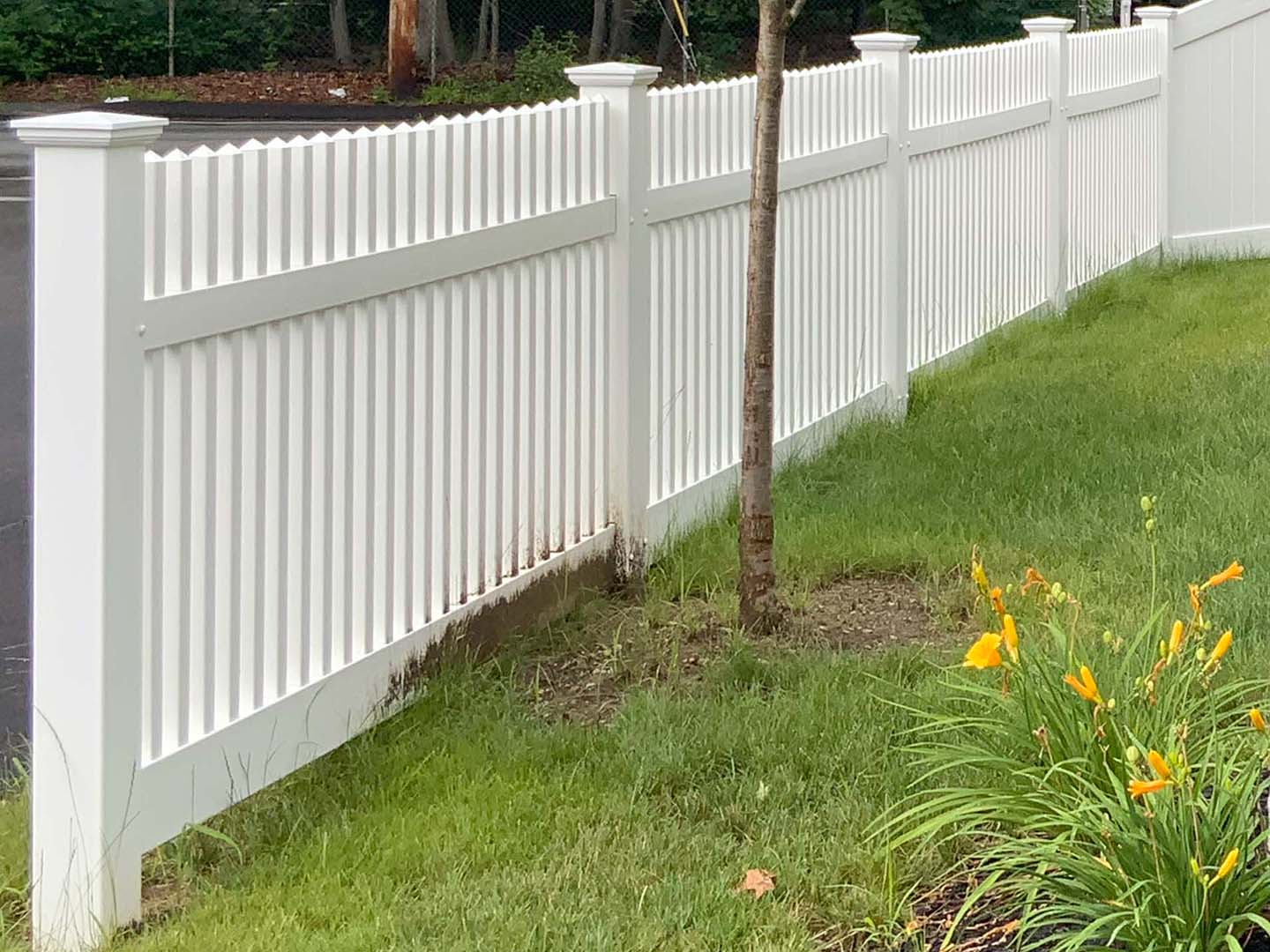 Vinyl fence project completed by Imperial Fence in the Merrimack Valley, Massachusetts