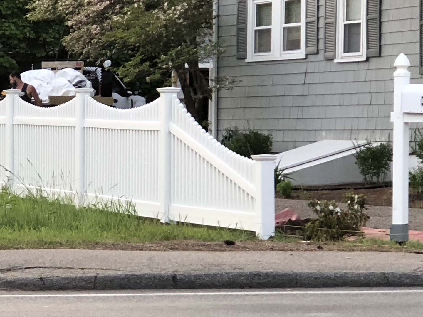 Vinyl fence project completed by Imperial Fence in the Merrimack Valley, Massachusetts