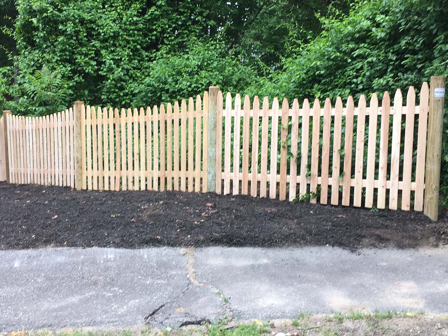 Wood fence project completed by Imperial Fence in the Merrimack Valley, Massachusetts